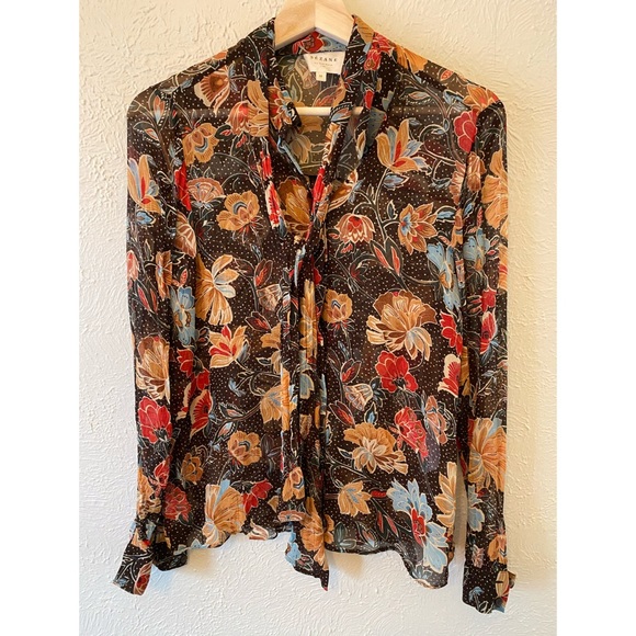 ✨Sold✨Sézane Lives Shirt in Honey Flowers Print - Picture 3 of 8